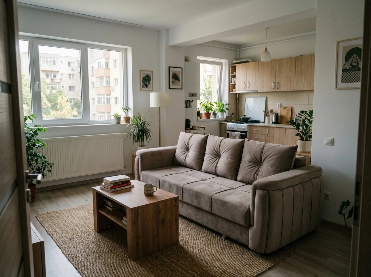 Ephesus sofa in a bright apartment living room