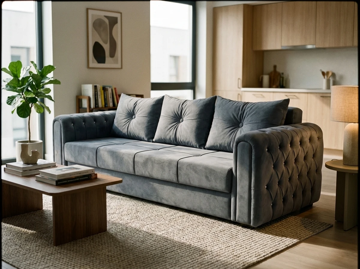 Olympos in an open-plan living room and kitchen