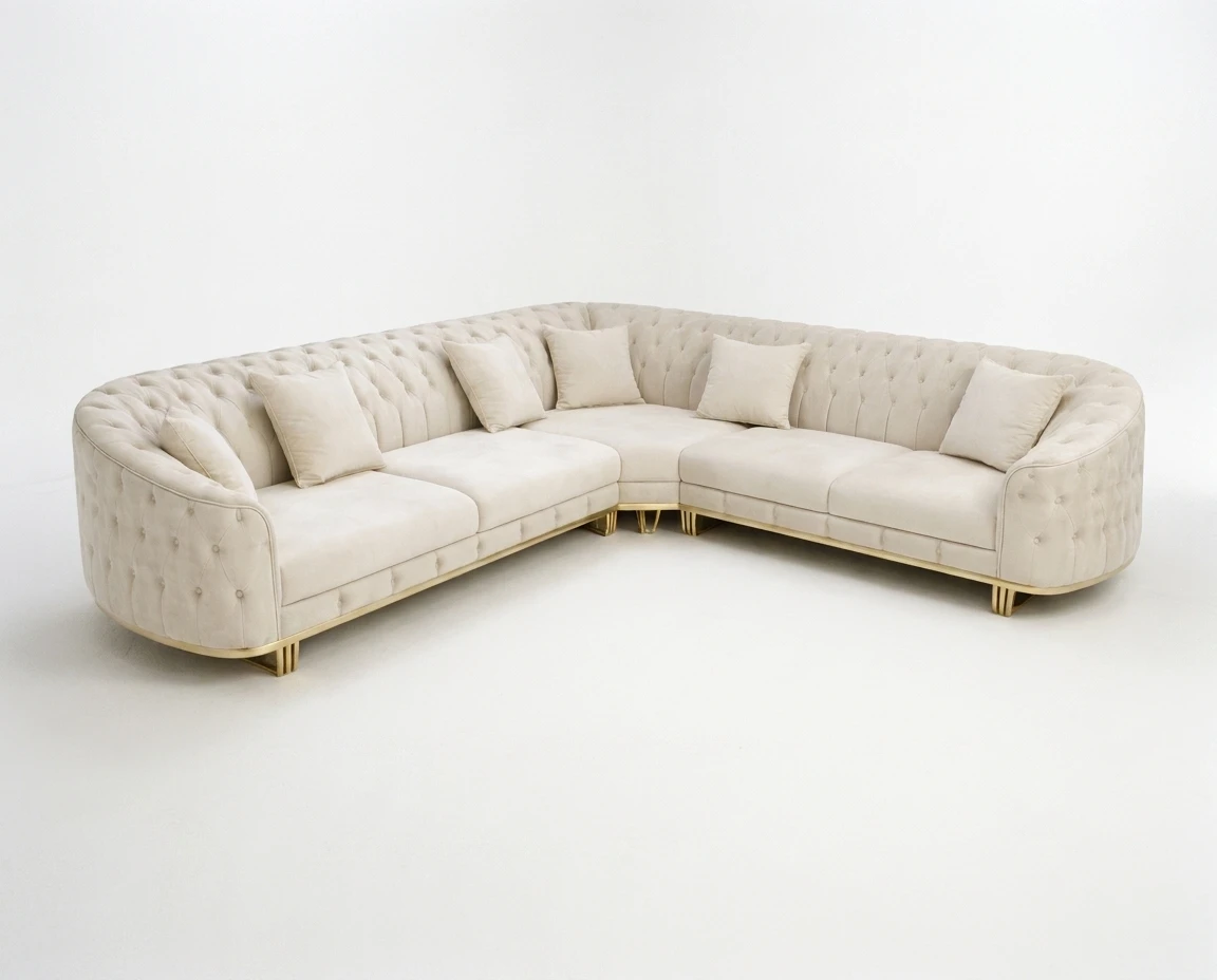 Veloria L corner sofa seen from above, showing its L shape